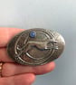 Greyhound Brooch, Handmade in Silver Pewter, Art Deco Inspired