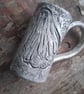 Dave the ghost coffee mug ceramic pottery tea cup, stoneware handmade