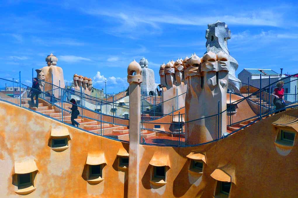 Casa Mila La Pedrera Barcelona Spain 18"x12" Print