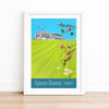 Epsom Downs Surrey travel poster print by Susie West