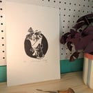 Autumn Bouquet Lino Print