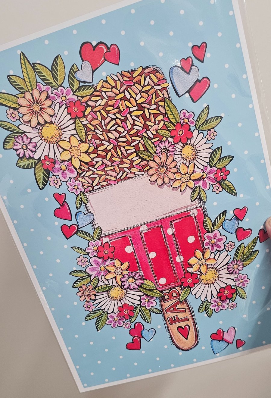 Funky fab with flowers art Print