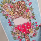 Funky fab with flowers art Print