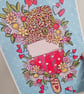 Funky fab with flowers art Print - Image 1