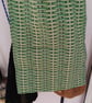 Tote bag made using green basket weave fabric. - Image 2