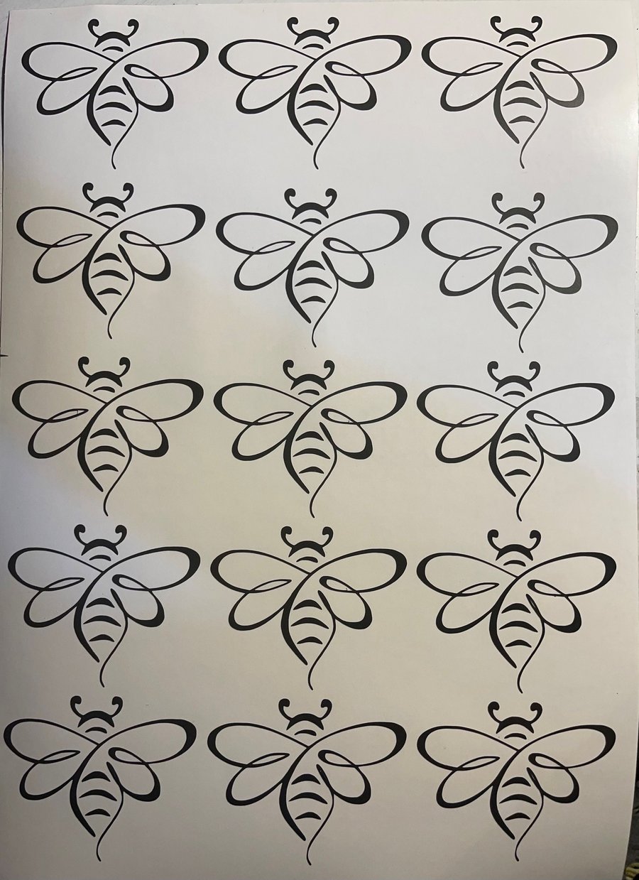 contemporary bee decal
