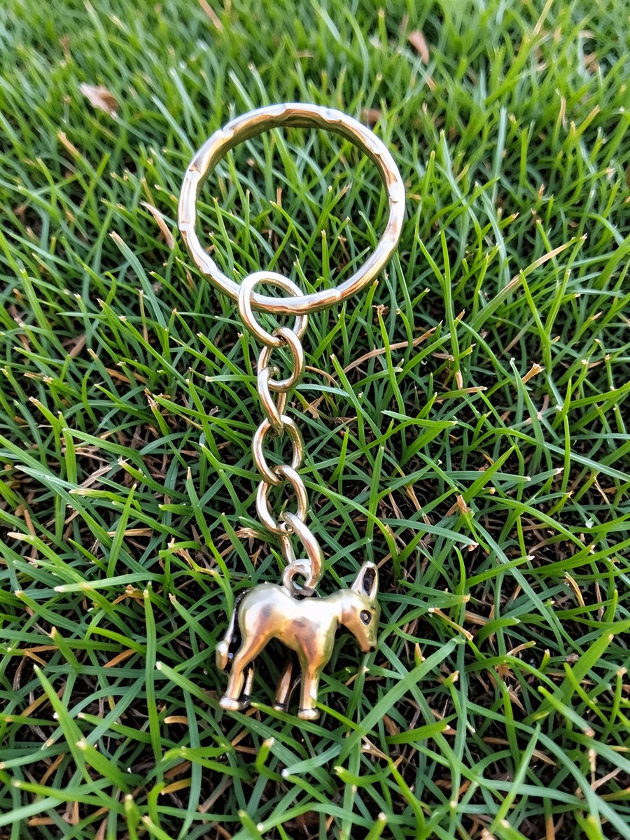 Donkey Keyring Silver Plated Charm 