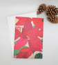 Poinsettia blank christmas card - Image 1