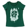 100% organic womens Foxes in the Forest tee