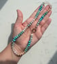 Cool Peach Mixed Gemstone Hand Knotted Beaded Necklace - Image 5