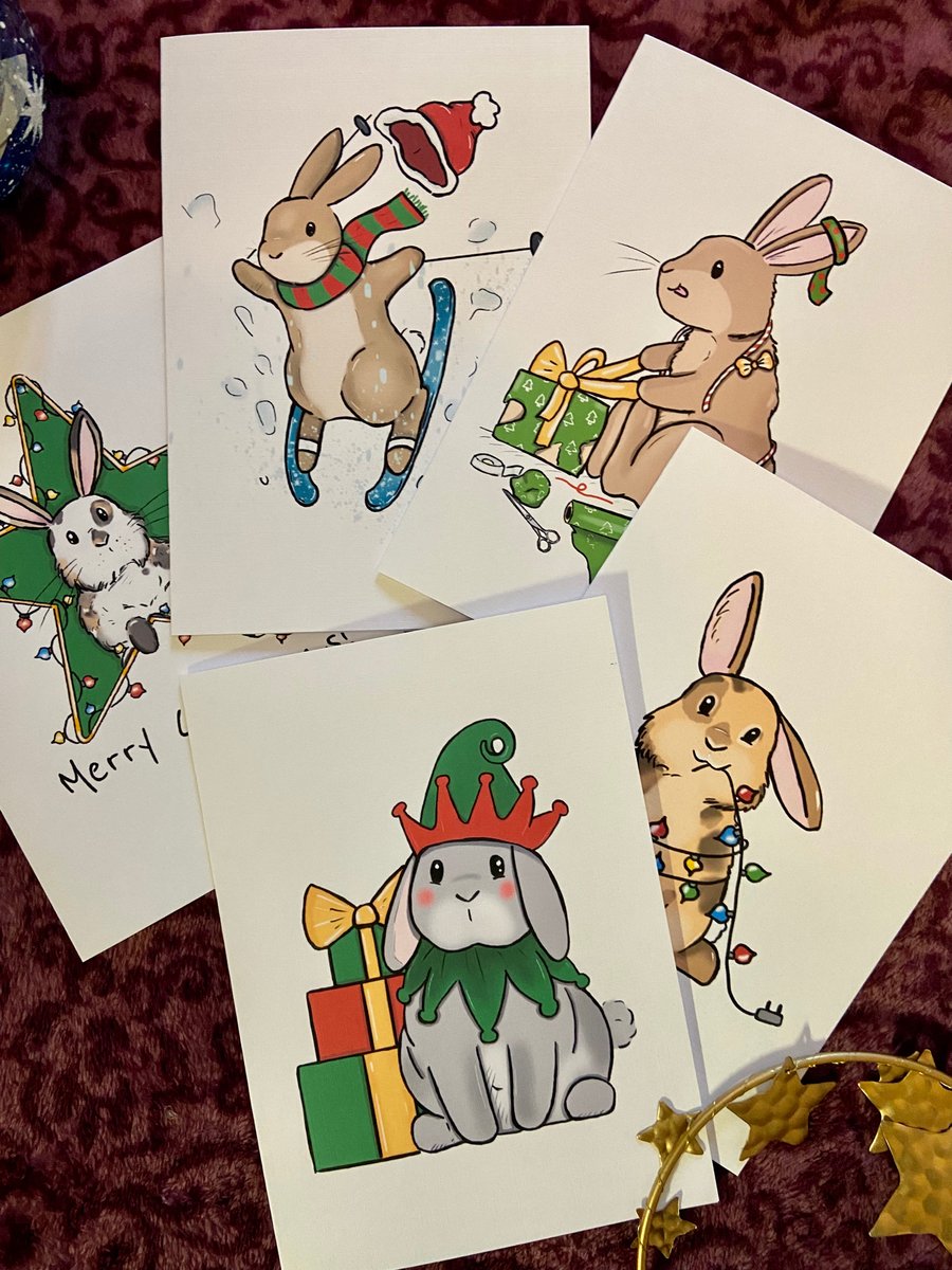 Willow Grove designs classics Bunny Christmas cards 5 pack