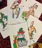 Willow Grove designs classics Bunny Christmas cards 5 pack