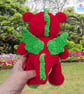 Crochet red dragon soft toy. Dragon plushie. Dragon toy. UKCA tested. - Image 2