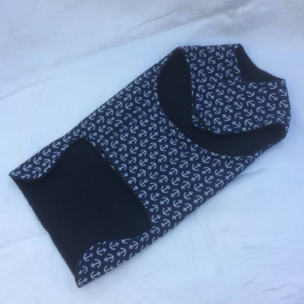 Small Dog Coat, Lightweight Nautical Dog Coat,