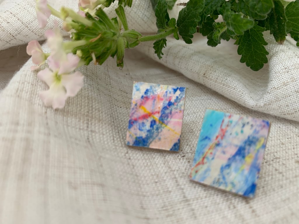 Stainless steel post earrings 