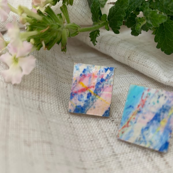 Stainless steel post earrings 