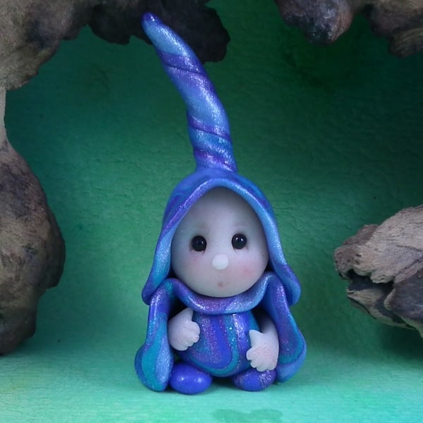 Tiny HighHat Gnome 'Timothy' Magic! OOAK Sculpt by artist Ann Galvin 
