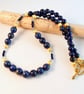 Lapis Lazuli Necklace With Swarovski Crystals - Handmade In Devon - Image 8