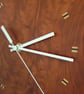 Square Wooden Wall Clock, handmade in Burr Madrona, Sycamore and Old Ebony. - Image 3