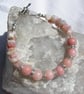 Pink Opal Gemstone Chakra Beaded Bracelet "Pink Whisper" - Image 3