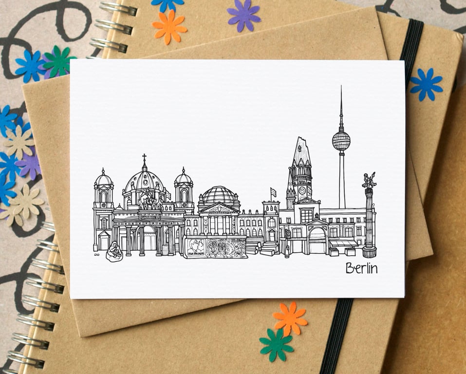 Berlin Skyline Greetings Card
