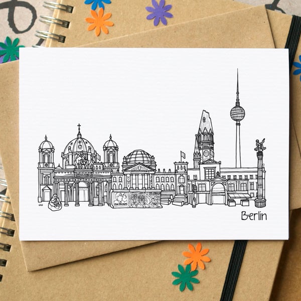 Berlin Skyline Greetings Card