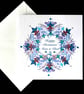Happy Christmas Mum & Dad - Blue Christmas Garland - Handmade Card - Image 2