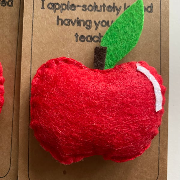 Thank you teacher felt apple card