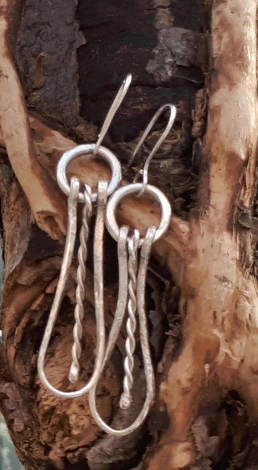 Sterling Silver Drop Loop Earrings