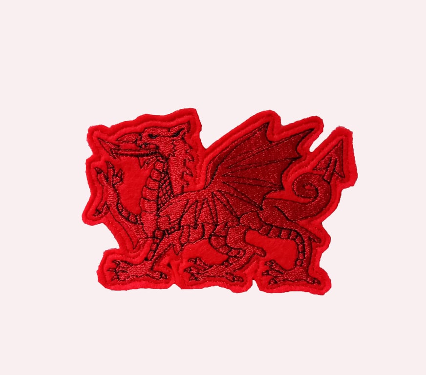 Welsh Dragon Felt Brooch, Gift from Wales