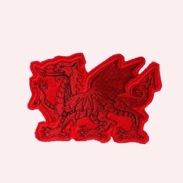 Welsh Dragon Felt Brooch, Gift from Wales