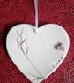 Ceramic floral "love" heart hanging - Image 2