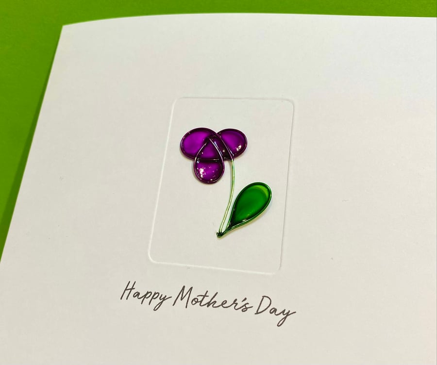 Mother's Day Card - Easter Card - Birthday Card - Thank you Card - Wire Rose