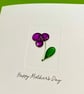 Mother's Day Card - Easter Card - Birthday Card - Thank you Card - Wire Rose - Image 1