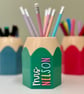 Single Name - Teacher Stationery Holder - Pen Pots - Rainbow Surname