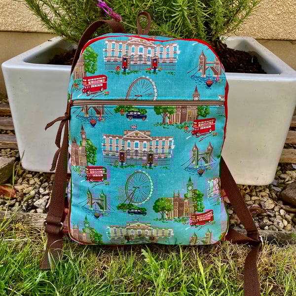 Handmade Canvas Backpack in Cath Kidston fabric