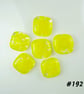 6 x yellow art glass cabochons, for jewellery making, crafting (192)