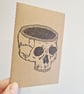 Mindless Skull Lino Printed Pocket Notebook - Image 3
