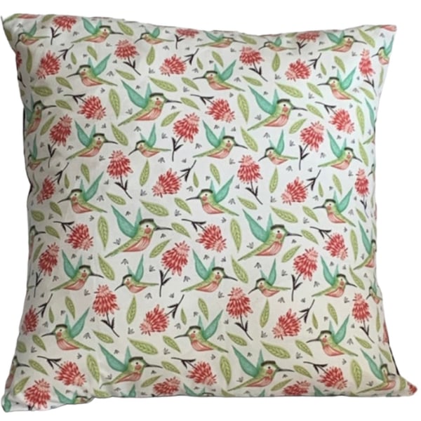 Hummingbird Pattern Cushion Cover 16”x16” Last One