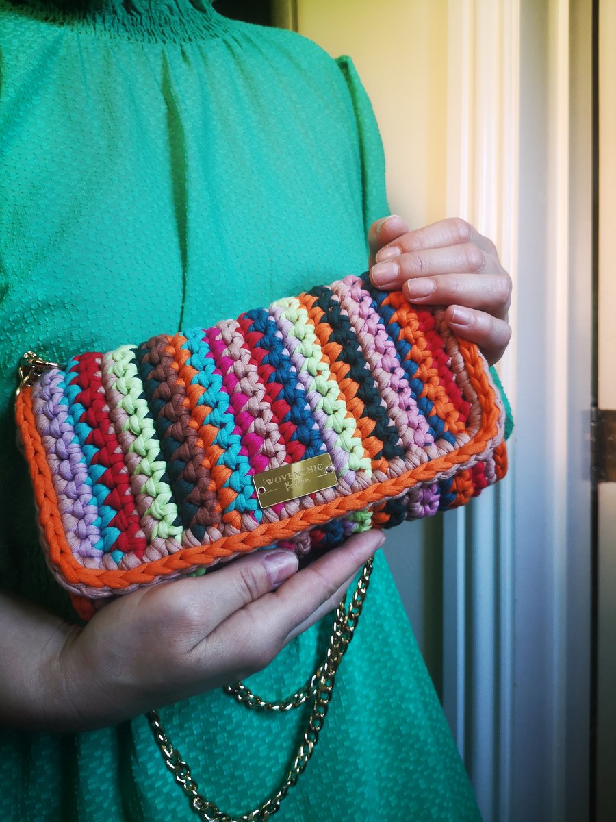 Crochet colorful bag 
