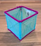 Medium container for office items - green, blue, purple mix - Image 3