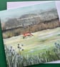 Card 'Happy Birthday'  pheasant and Hare - Image 5