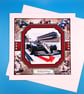 Male Birthday Card, Motor Racing, Decoupage, Handmade