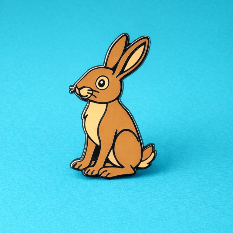 Hare Enamel Pin – British Wildlife Lapel Badge