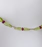 Peridot and Ruby Necklace with Sterling and Fine Silver  - Image 3