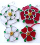 Yorkshire Rose Muni Suncatcher Decoration Stained Glass Handmade - Image 7