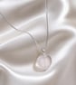 Sterling Silver Rose Quartz Heart Pendant Necklace, Gift Boxed - Image 1
