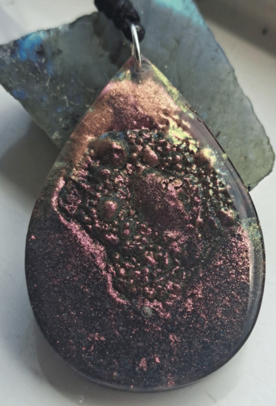 Soap Bubble Effect Resin Necklace