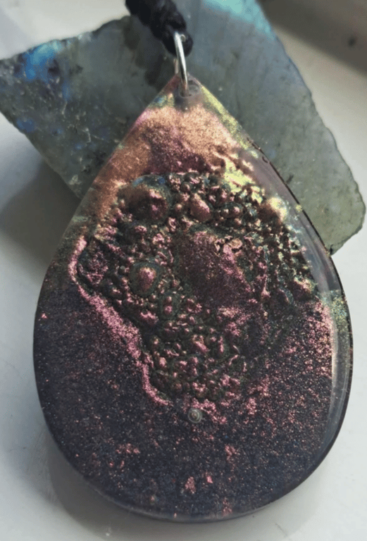 Soap Bubble Effect Resin Necklace