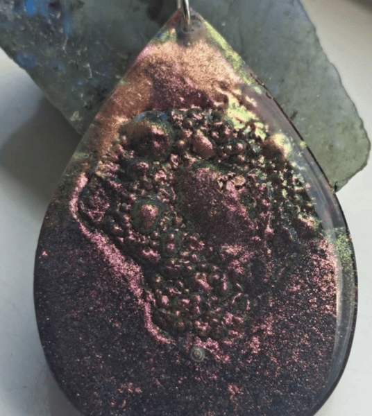 Soap Bubble Effect Resin Necklace